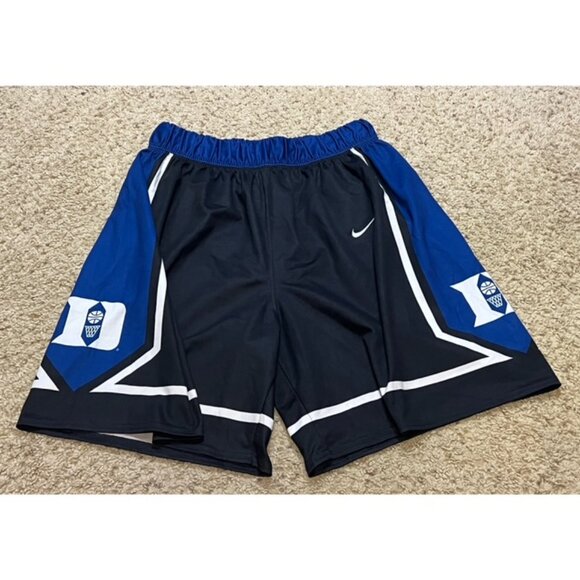 Duke Blue Devils Vintage Nike Basketball Shorts Black Blue Late 90s Size XL EUC - Picture 1 of 8